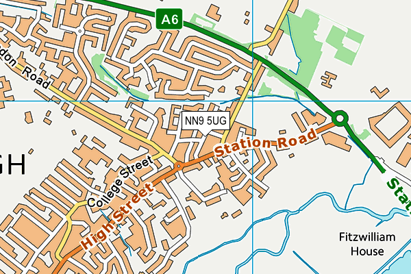 NN9 5UG map - OS VectorMap District (Ordnance Survey)