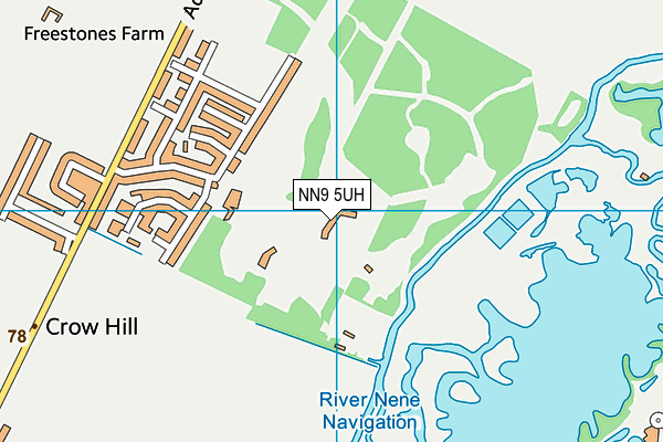 NN9 5UH map - OS VectorMap District (Ordnance Survey)