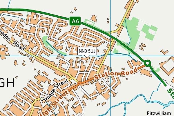 NN9 5UJ map - OS VectorMap District (Ordnance Survey)