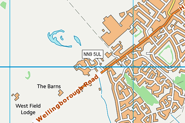 NN9 5UL map - OS VectorMap District (Ordnance Survey)