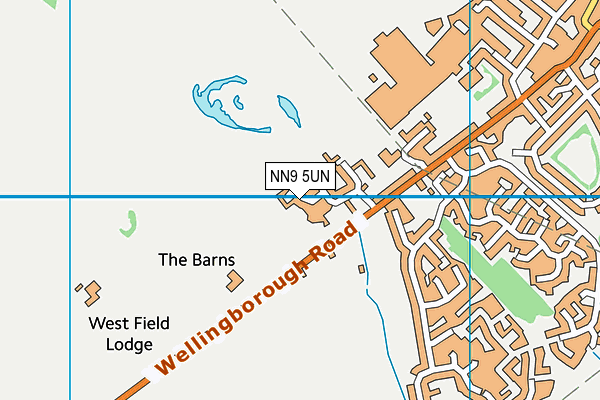 NN9 5UN map - OS VectorMap District (Ordnance Survey)