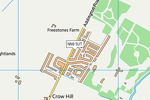 NN9 5UT map - OS VectorMap District (Ordnance Survey)