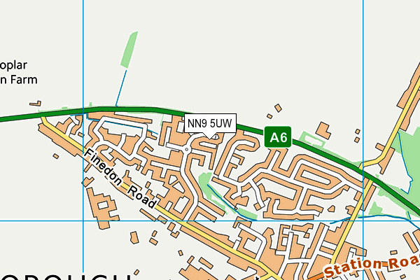 NN9 5UW map - OS VectorMap District (Ordnance Survey)