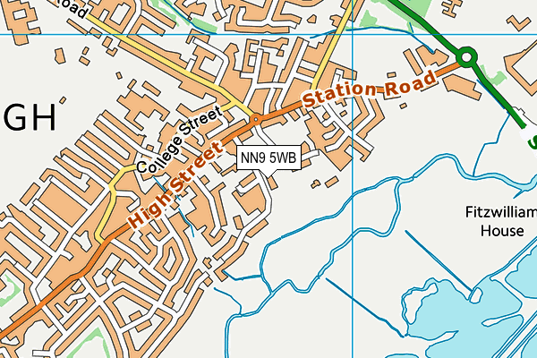 NN9 5WB map - OS VectorMap District (Ordnance Survey)