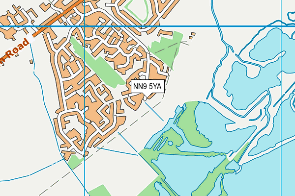 NN9 5YA map - OS VectorMap District (Ordnance Survey)