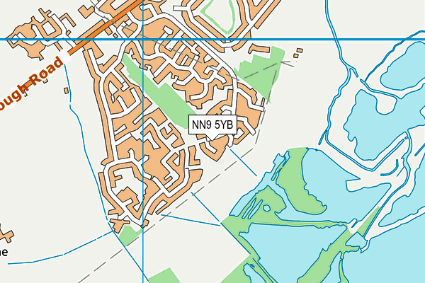 NN9 5YB map - OS VectorMap District (Ordnance Survey)