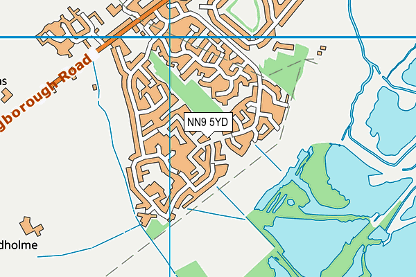 NN9 5YD map - OS VectorMap District (Ordnance Survey)