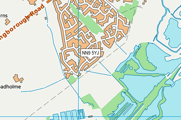 NN9 5YJ map - OS VectorMap District (Ordnance Survey)