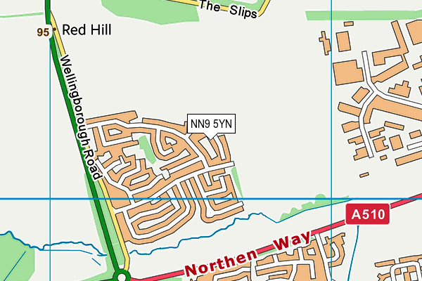 NN9 5YN map - OS VectorMap District (Ordnance Survey)