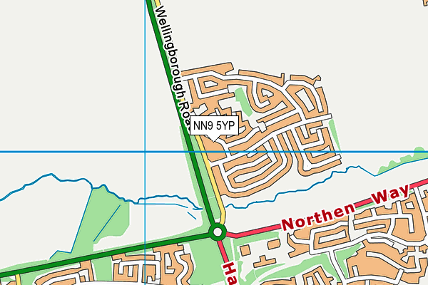 NN9 5YP map - OS VectorMap District (Ordnance Survey)