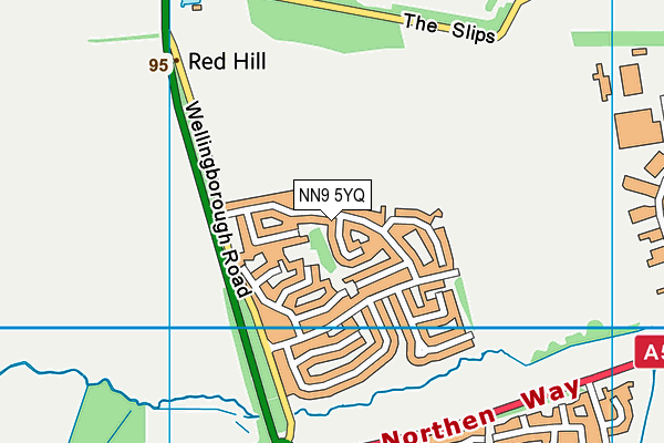 NN9 5YQ map - OS VectorMap District (Ordnance Survey)