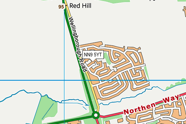 NN9 5YT map - OS VectorMap District (Ordnance Survey)