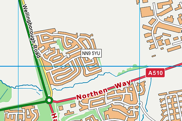 NN9 5YU map - OS VectorMap District (Ordnance Survey)
