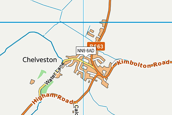 NN9 6AD map - OS VectorMap District (Ordnance Survey)