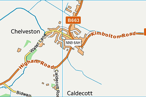 NN9 6AH map - OS VectorMap District (Ordnance Survey)