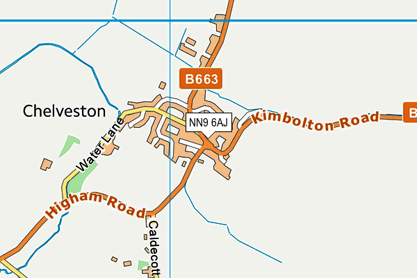 NN9 6AJ map - OS VectorMap District (Ordnance Survey)