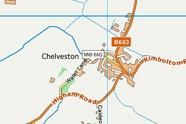 NN9 6AQ map - OS VectorMap District (Ordnance Survey)