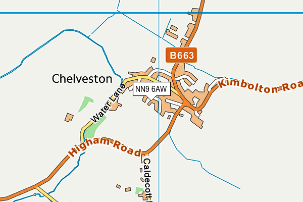 NN9 6AW map - OS VectorMap District (Ordnance Survey)