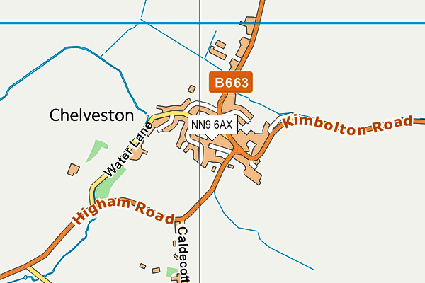 NN9 6AX map - OS VectorMap District (Ordnance Survey)