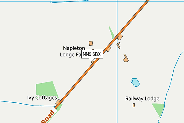 NN9 6BX map - OS VectorMap District (Ordnance Survey)