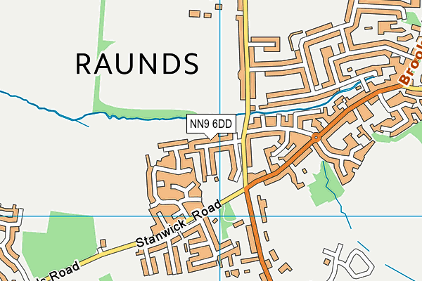 NN9 6DD map - OS VectorMap District (Ordnance Survey)