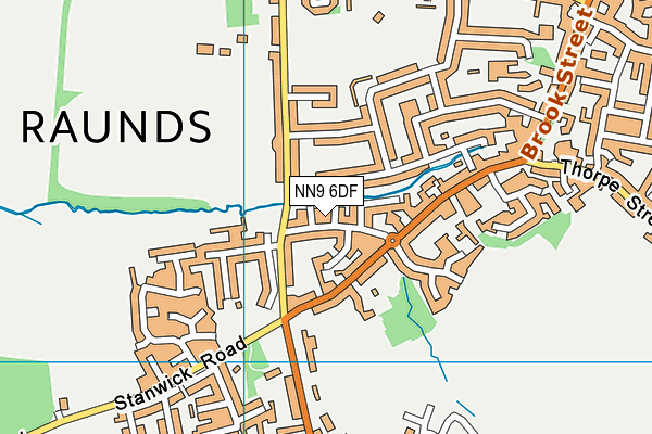 NN9 6DF map - OS VectorMap District (Ordnance Survey)