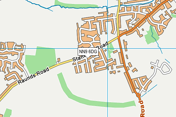Amos Lawrence Playing Field map (NN9 6DG) - OS VectorMap District (Ordnance Survey)