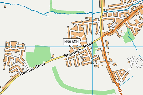 NN9 6DH map - OS VectorMap District (Ordnance Survey)