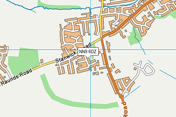 NN9 6DZ map - OS VectorMap District (Ordnance Survey)