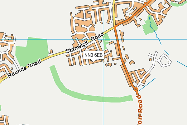 NN9 6EB map - OS VectorMap District (Ordnance Survey)