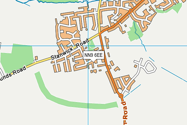 NN9 6EE map - OS VectorMap District (Ordnance Survey)