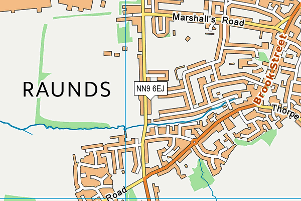 NN9 6EJ map - OS VectorMap District (Ordnance Survey)