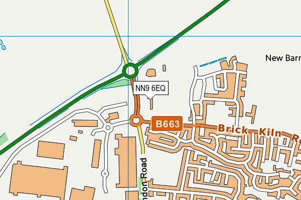 NN9 6EQ map - OS VectorMap District (Ordnance Survey)