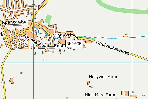 NN9 6GE map - OS VectorMap District (Ordnance Survey)