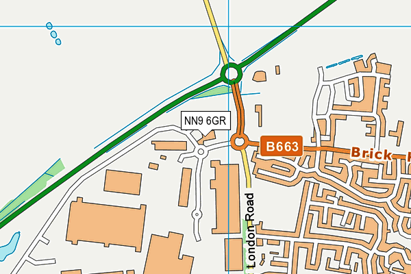 NN9 6GR map - OS VectorMap District (Ordnance Survey)