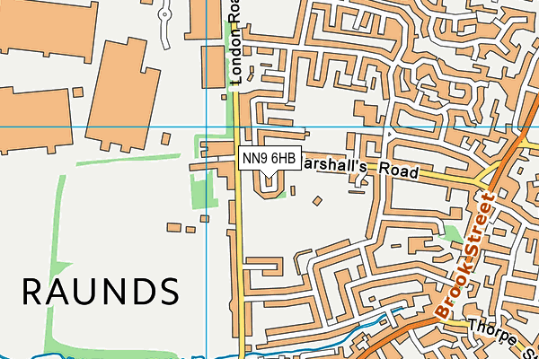NN9 6HB map - OS VectorMap District (Ordnance Survey)