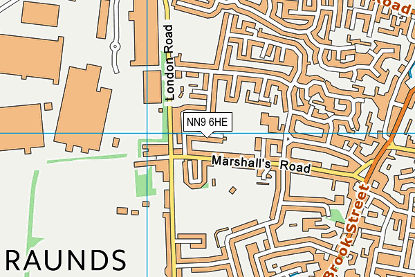 NN9 6HE map - OS VectorMap District (Ordnance Survey)
