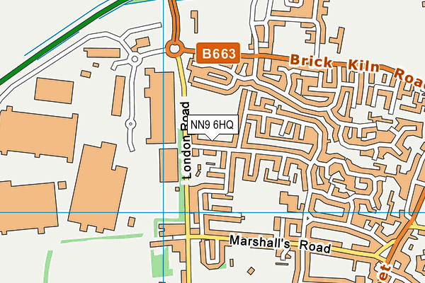 NN9 6HQ map - OS VectorMap District (Ordnance Survey)