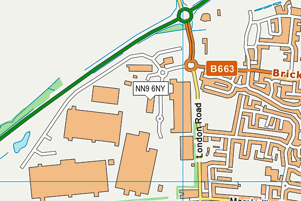 NN9 6NY map - OS VectorMap District (Ordnance Survey)