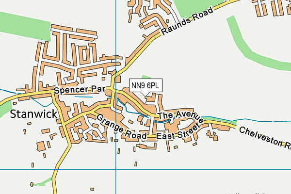 NN9 6PL map - OS VectorMap District (Ordnance Survey)