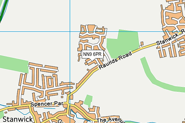 NN9 6PR map - OS VectorMap District (Ordnance Survey)