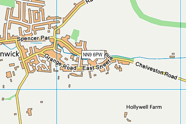 NN9 6PW map - OS VectorMap District (Ordnance Survey)