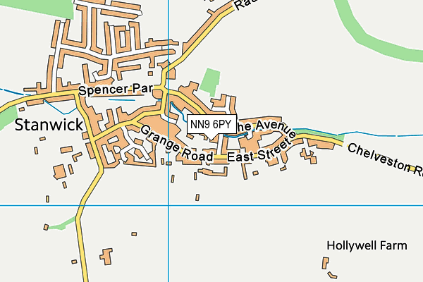 NN9 6PY map - OS VectorMap District (Ordnance Survey)