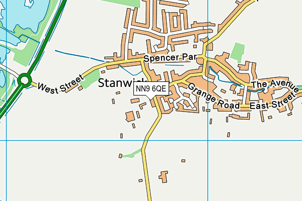 NN9 6QE map - OS VectorMap District (Ordnance Survey)