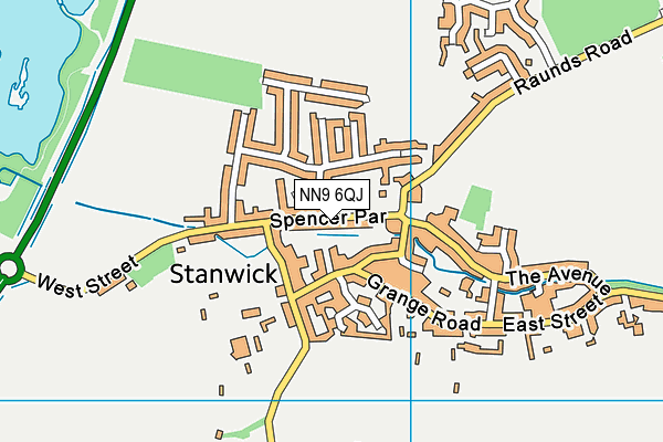 Stanwick Village Hall map (NN9 6QJ) - OS VectorMap District (Ordnance Survey)