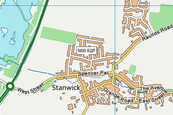 NN9 6QP map - OS VectorMap District (Ordnance Survey)