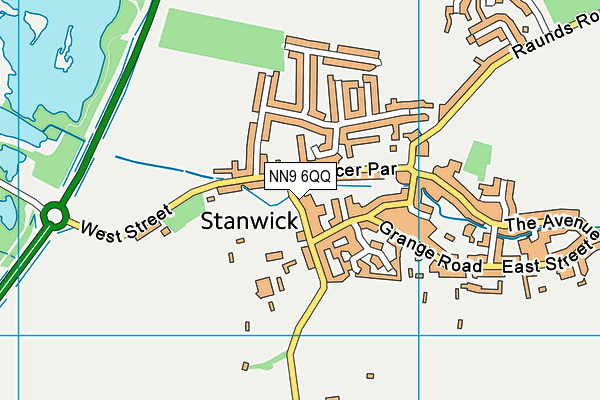 NN9 6QQ map - OS VectorMap District (Ordnance Survey)