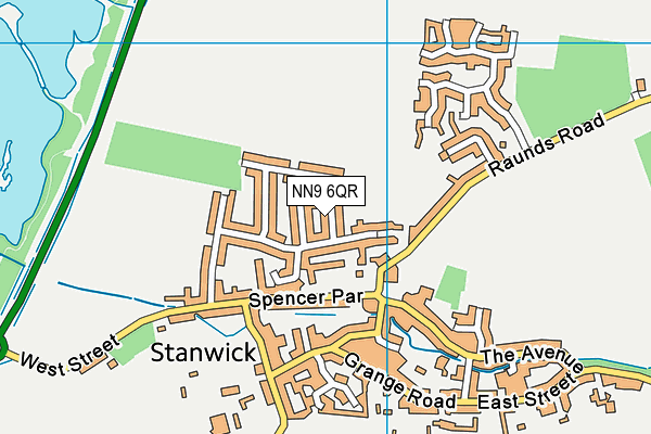 NN9 6QR map - OS VectorMap District (Ordnance Survey)