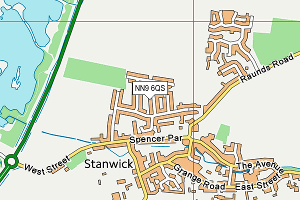 NN9 6QS map - OS VectorMap District (Ordnance Survey)