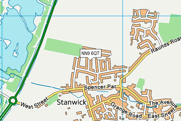 NN9 6QT map - OS VectorMap District (Ordnance Survey)